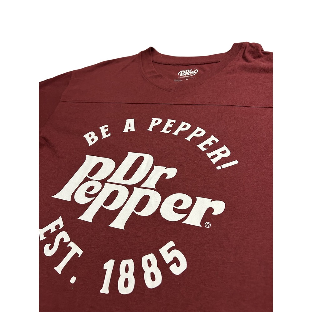 Dr Pepper Graphic T Shirt Womens Medium Maroon Excellent Be A Pepper Retro Tee